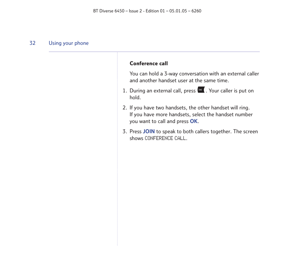 BT Diverse 6450 User Manual | Page 32 / 98