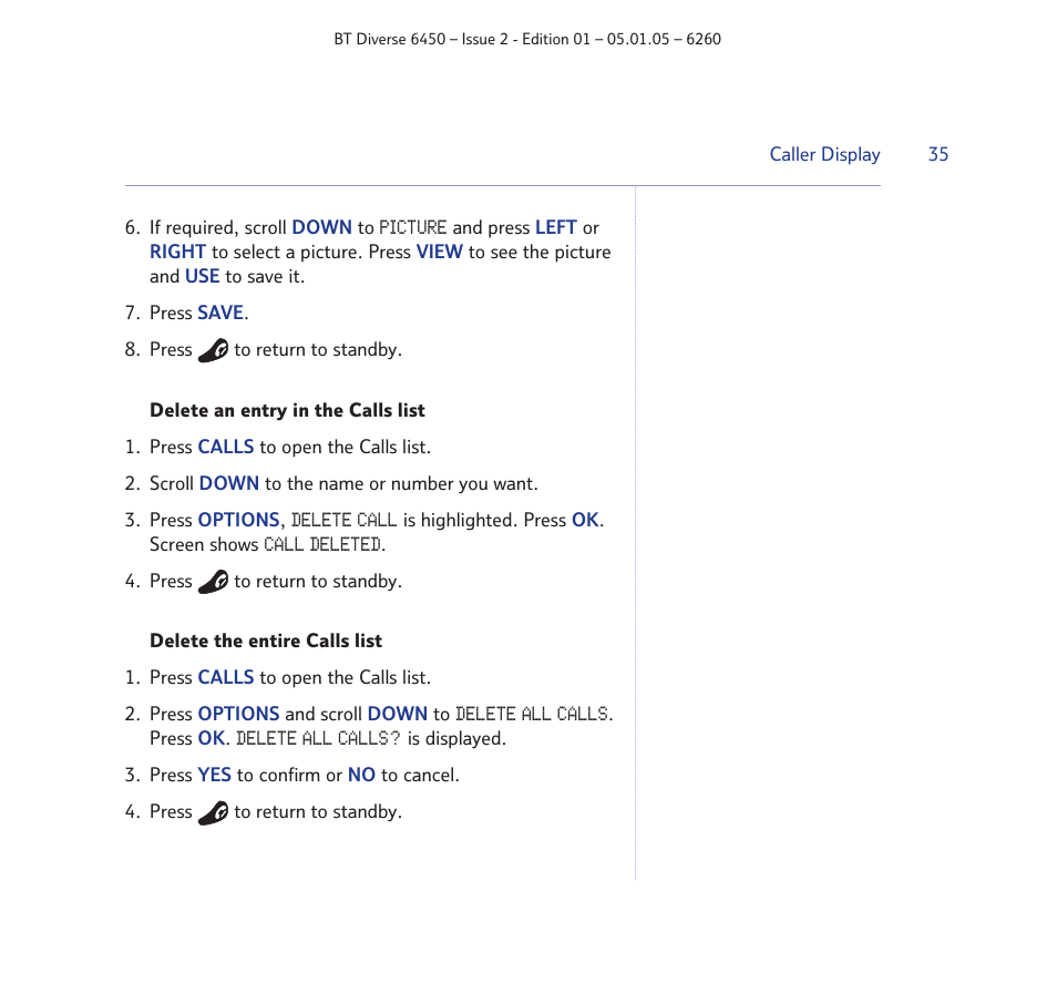 BT Diverse 6450 User Manual | Page 35 / 98