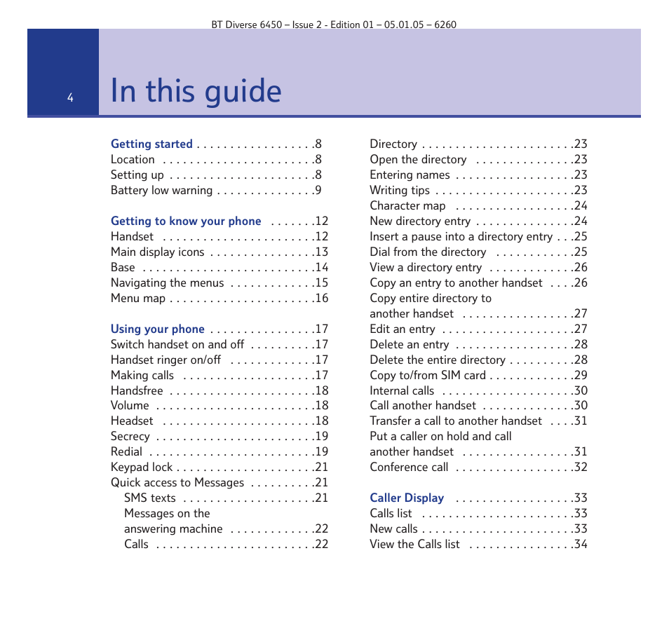 BT Diverse 6450 User Manual | Page 4 / 98