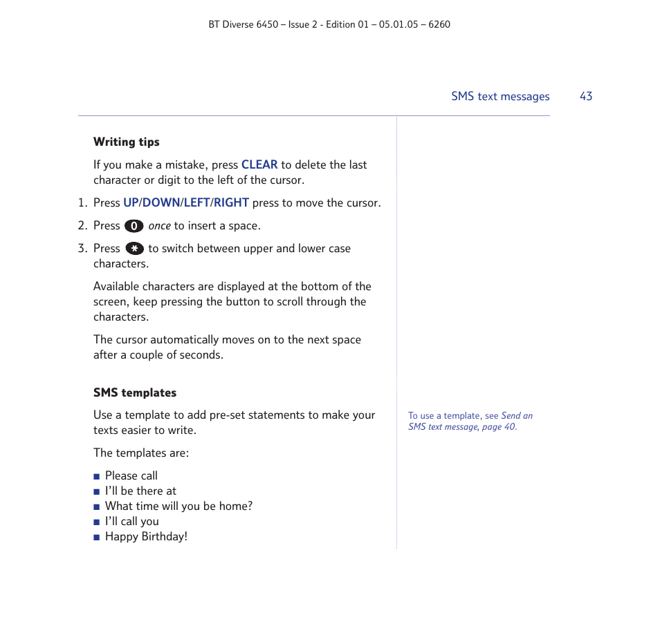 BT Diverse 6450 User Manual | Page 43 / 98