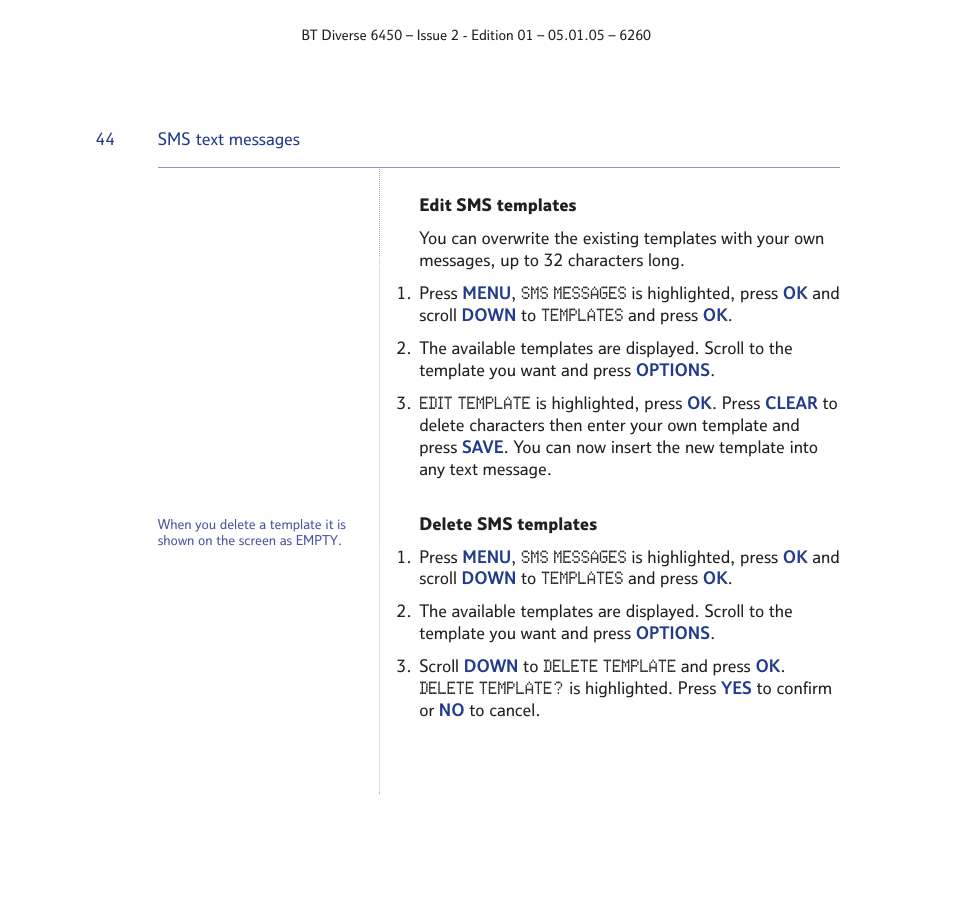 BT Diverse 6450 User Manual | Page 44 / 98