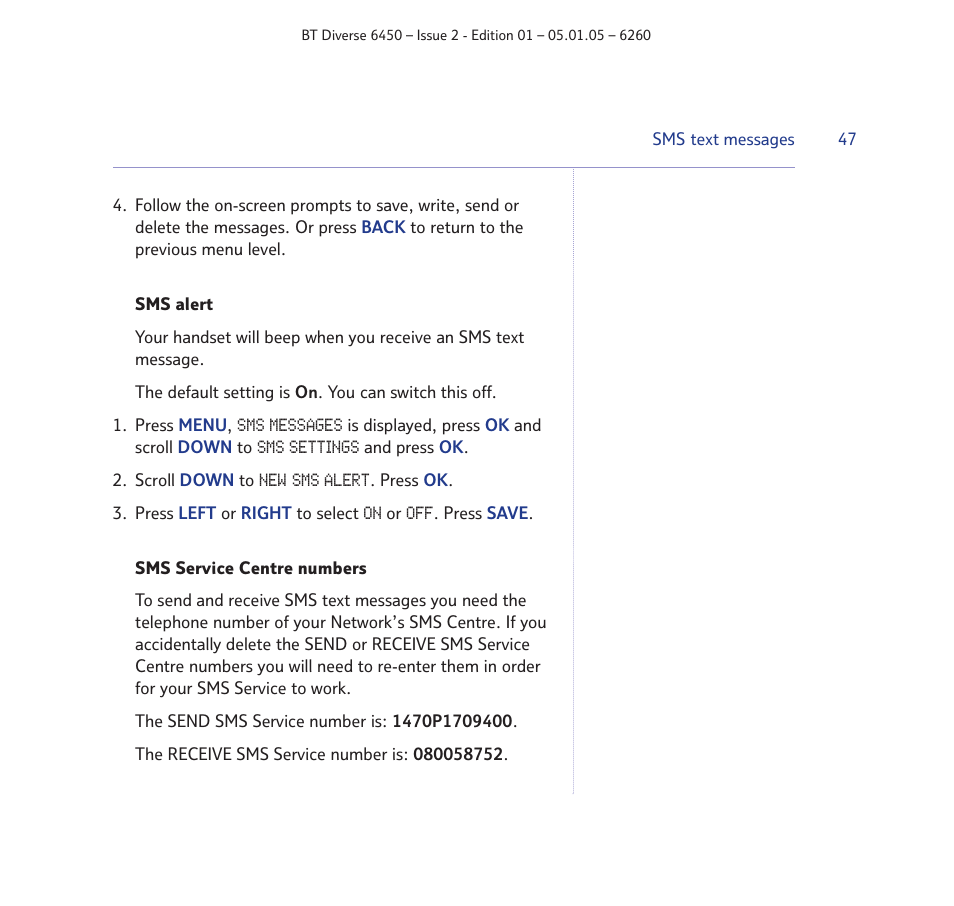 BT Diverse 6450 User Manual | Page 47 / 98