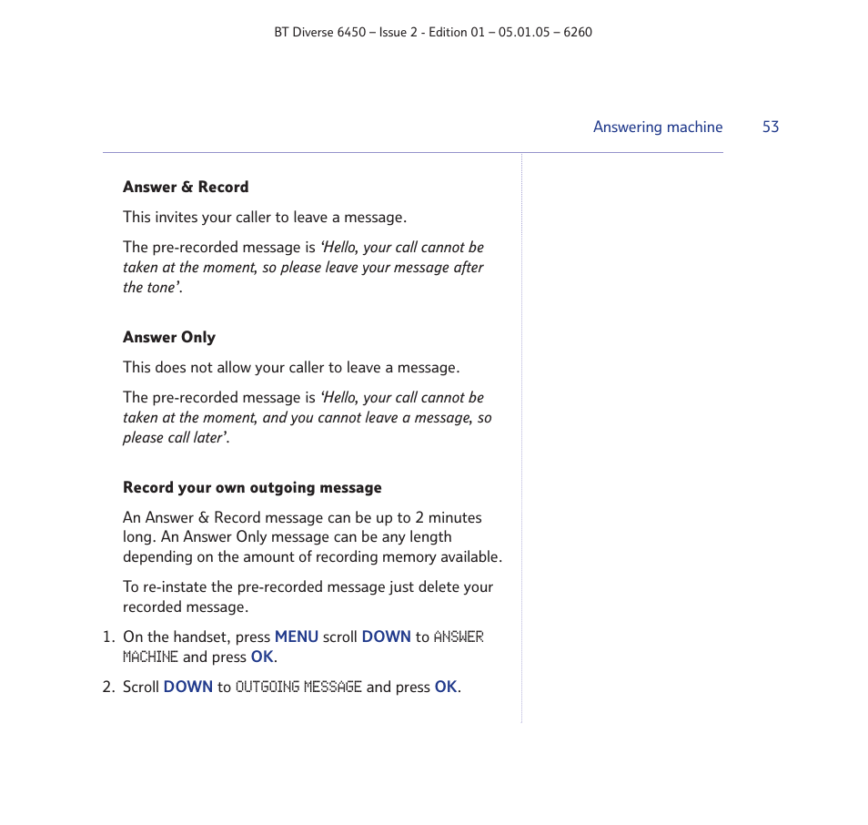 BT Diverse 6450 User Manual | Page 53 / 98