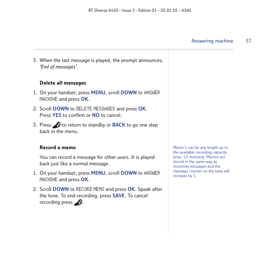 BT Diverse 6450 User Manual | Page 57 / 98
