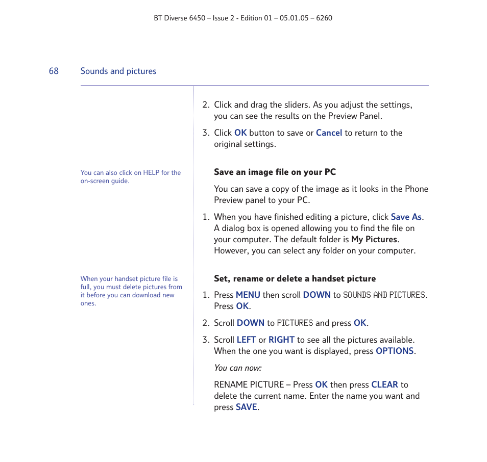 BT Diverse 6450 User Manual | Page 68 / 98