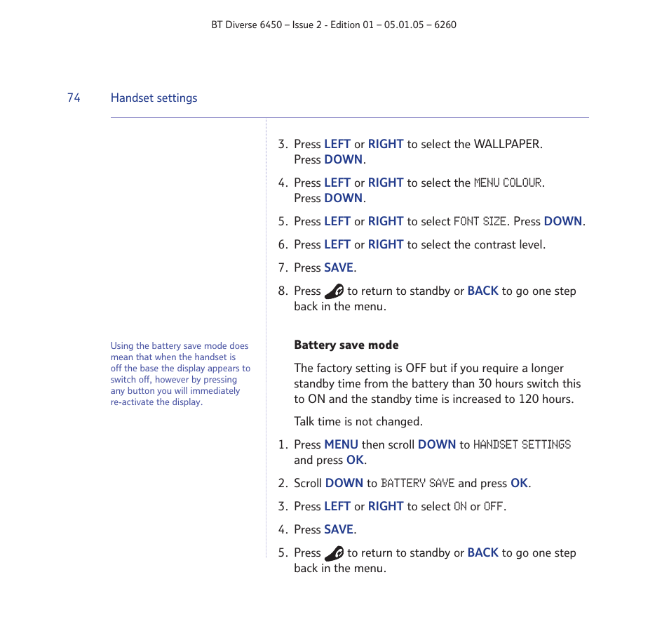 BT Diverse 6450 User Manual | Page 74 / 98