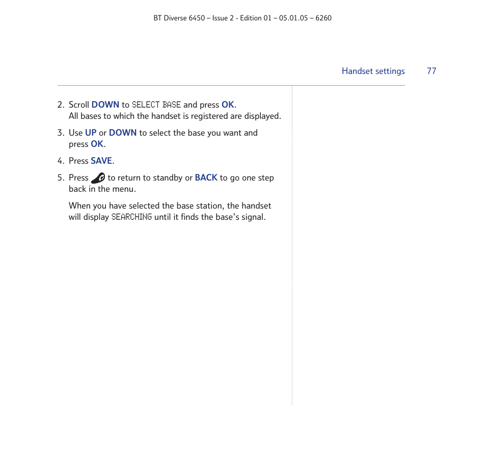 BT Diverse 6450 User Manual | Page 77 / 98
