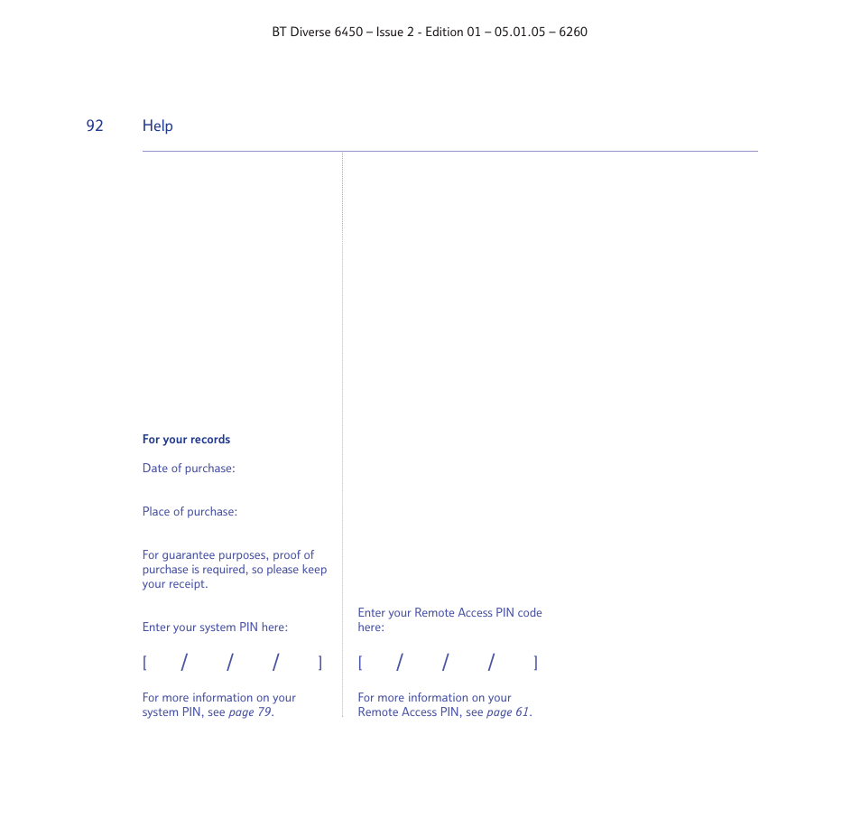 BT Diverse 6450 User Manual | Page 92 / 98