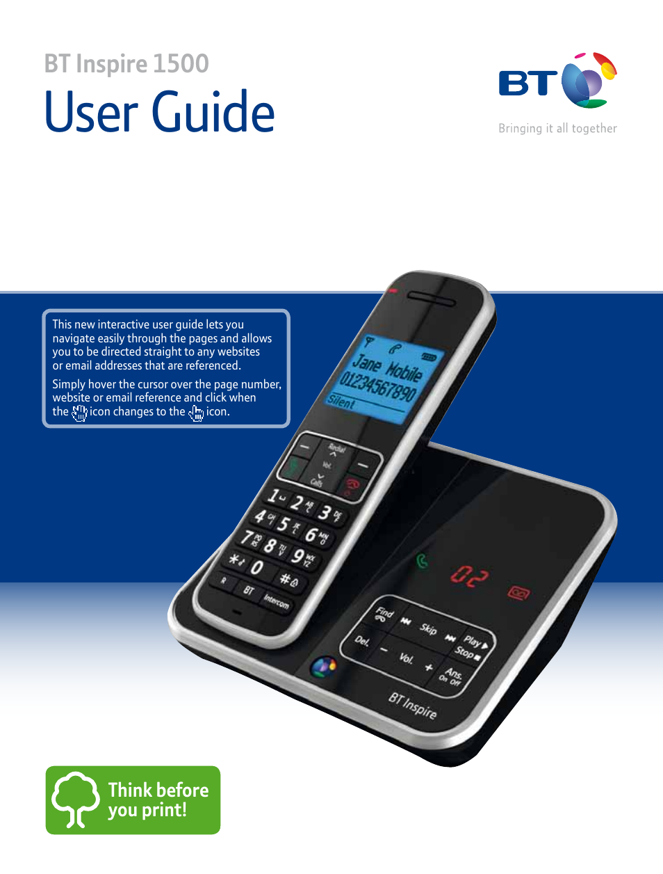 BT INSPIRE 1500 User Manual | 60 pages