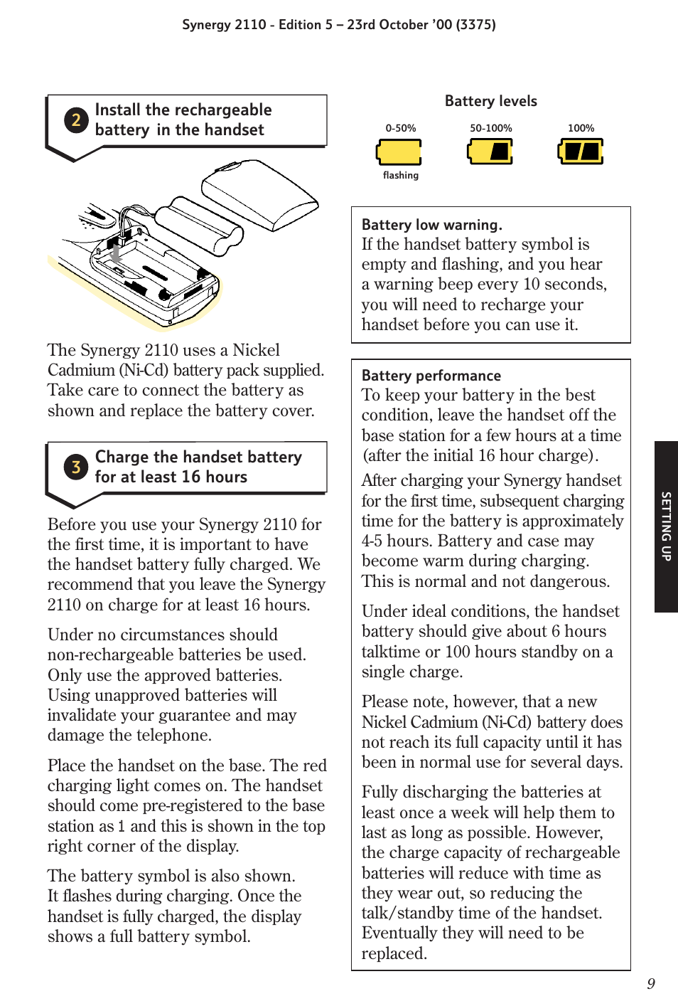 BT Synergy 2110 User Manual | Page 11 / 33