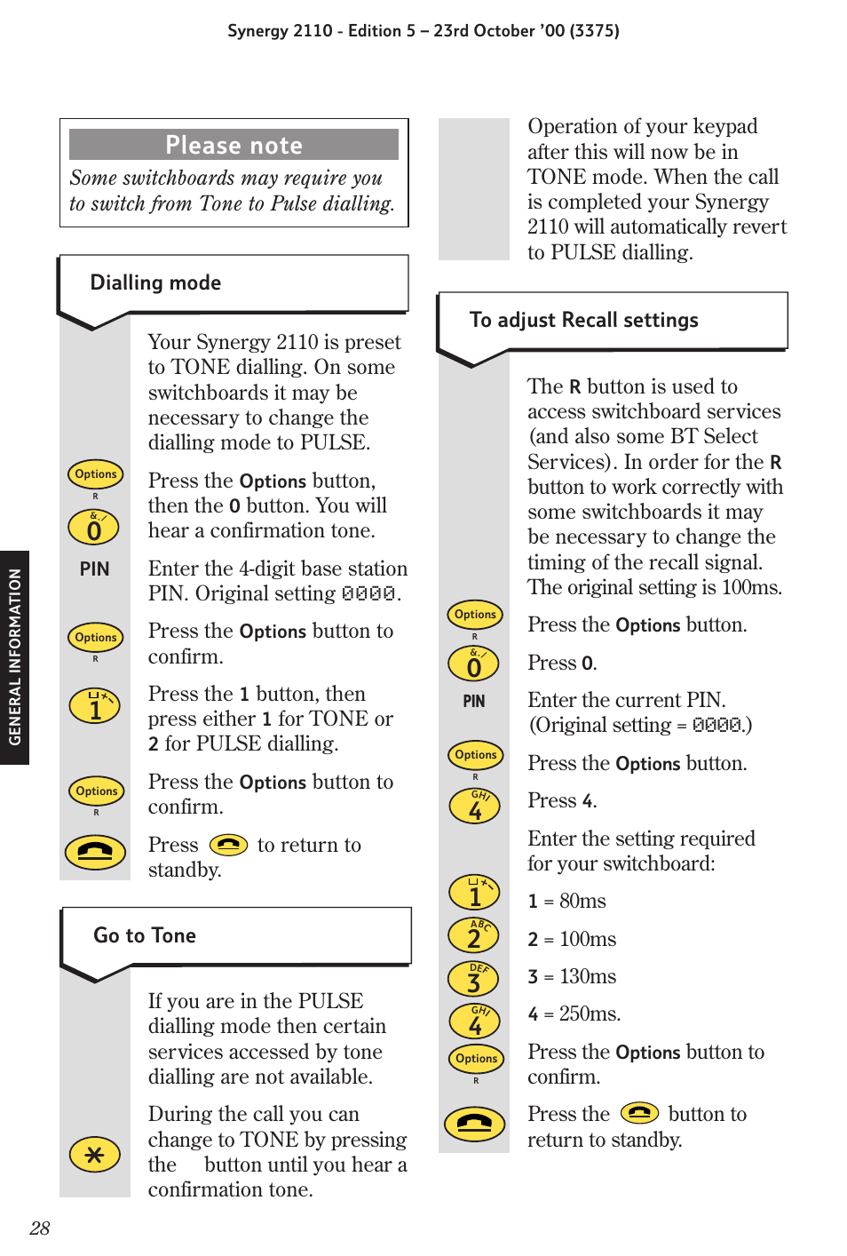BT Synergy 2110 User Manual | Page 30 / 33