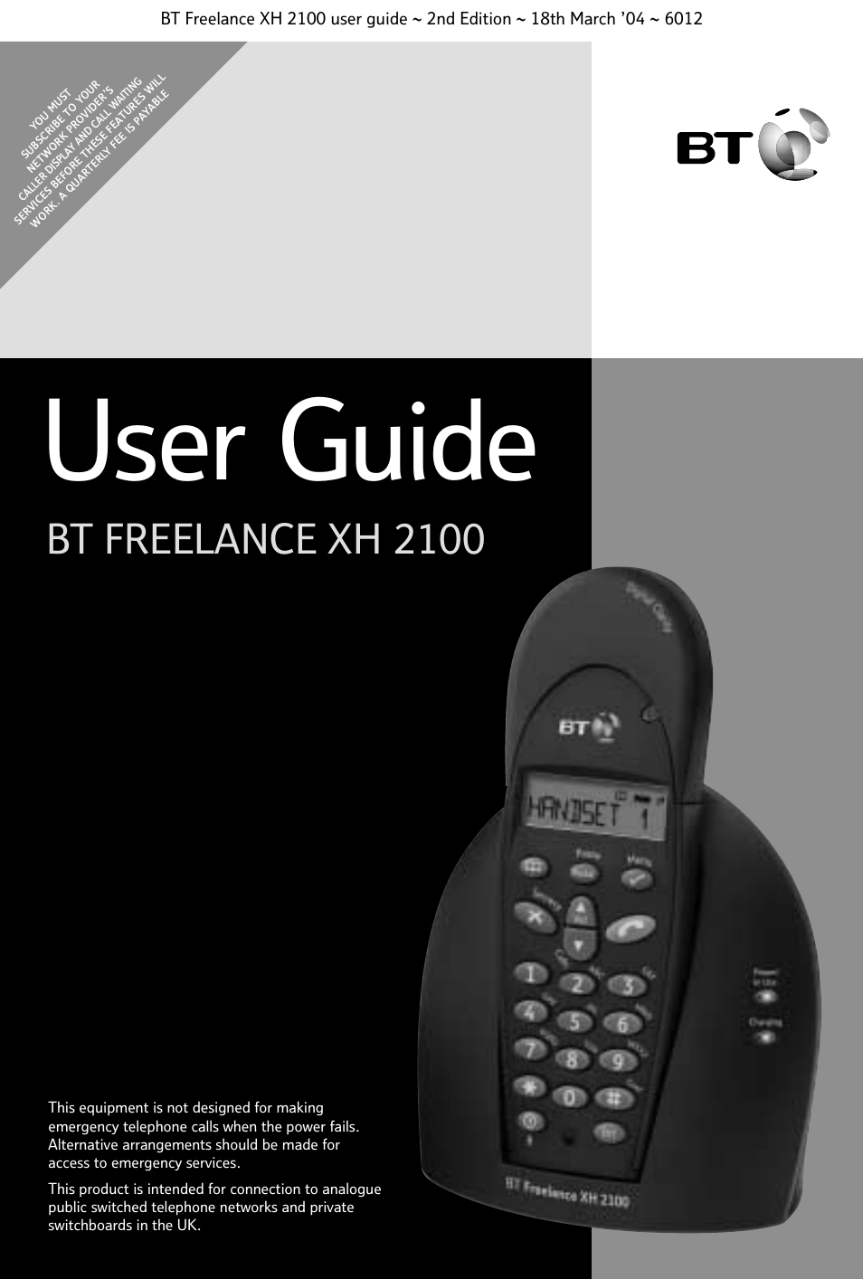 BT FREELANCE XH 2100 User Manual | 42 pages