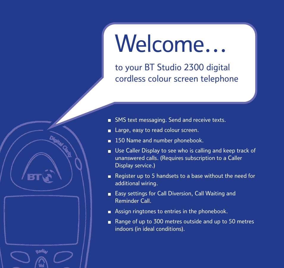 Welcome | BT STUDIO 2300 User Manual | Page 2 / 67