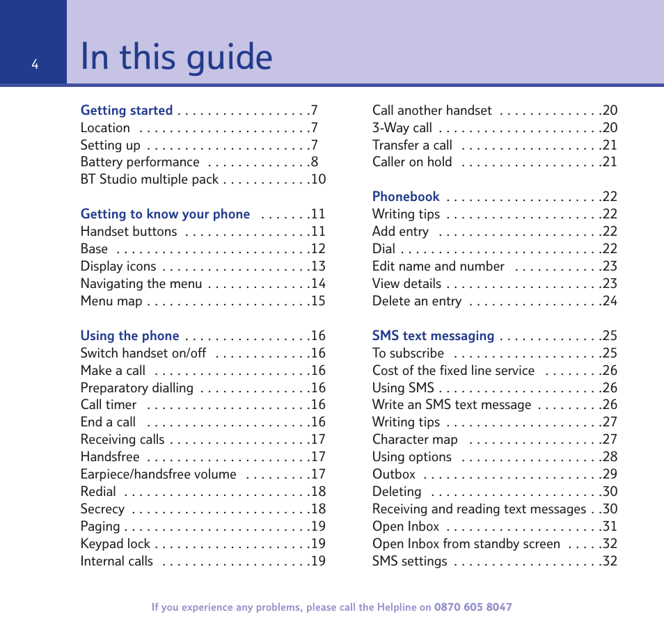 BT STUDIO 2300 User Manual | Page 4 / 67