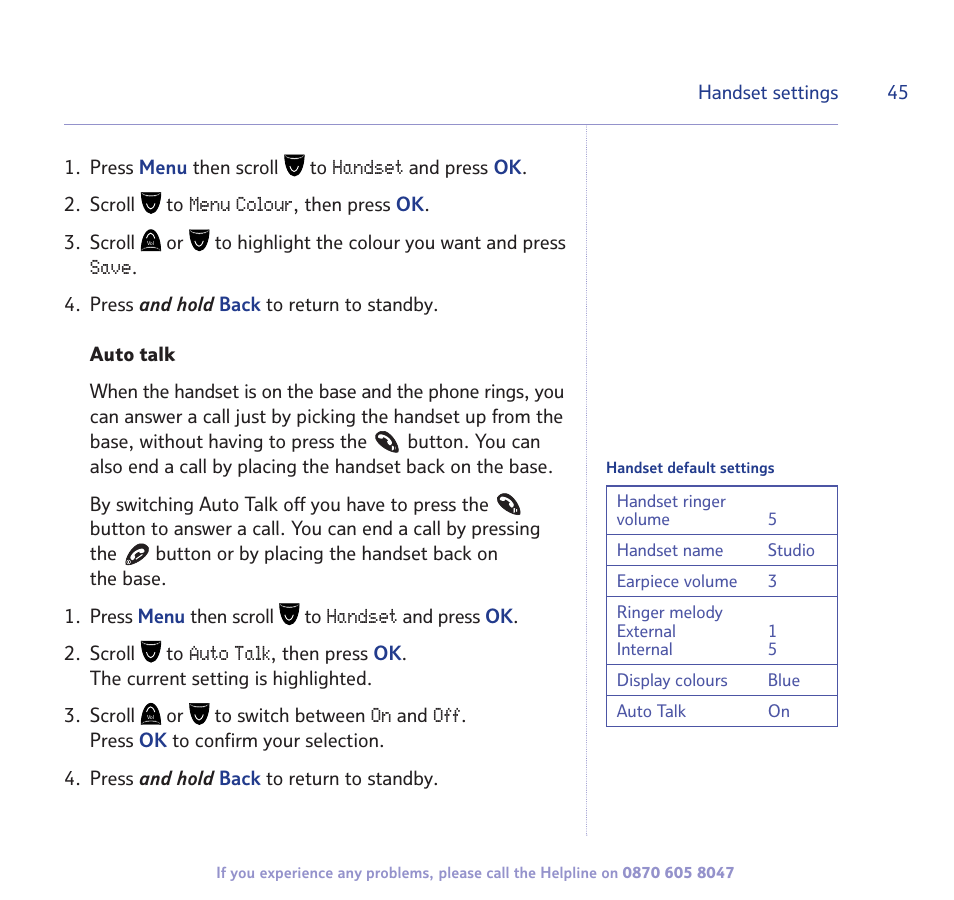 BT STUDIO 2300 User Manual | Page 45 / 67