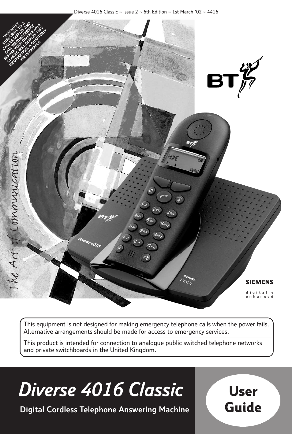BT 4016 Classic User Manual | 57 pages
