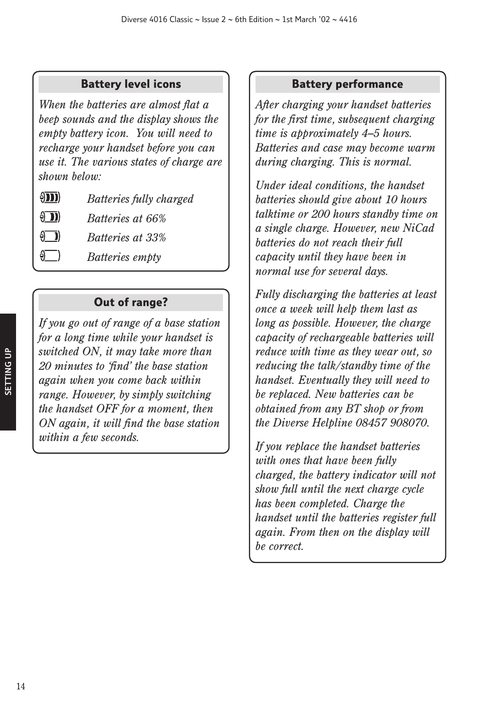 BT 4016 Classic User Manual | Page 16 / 57