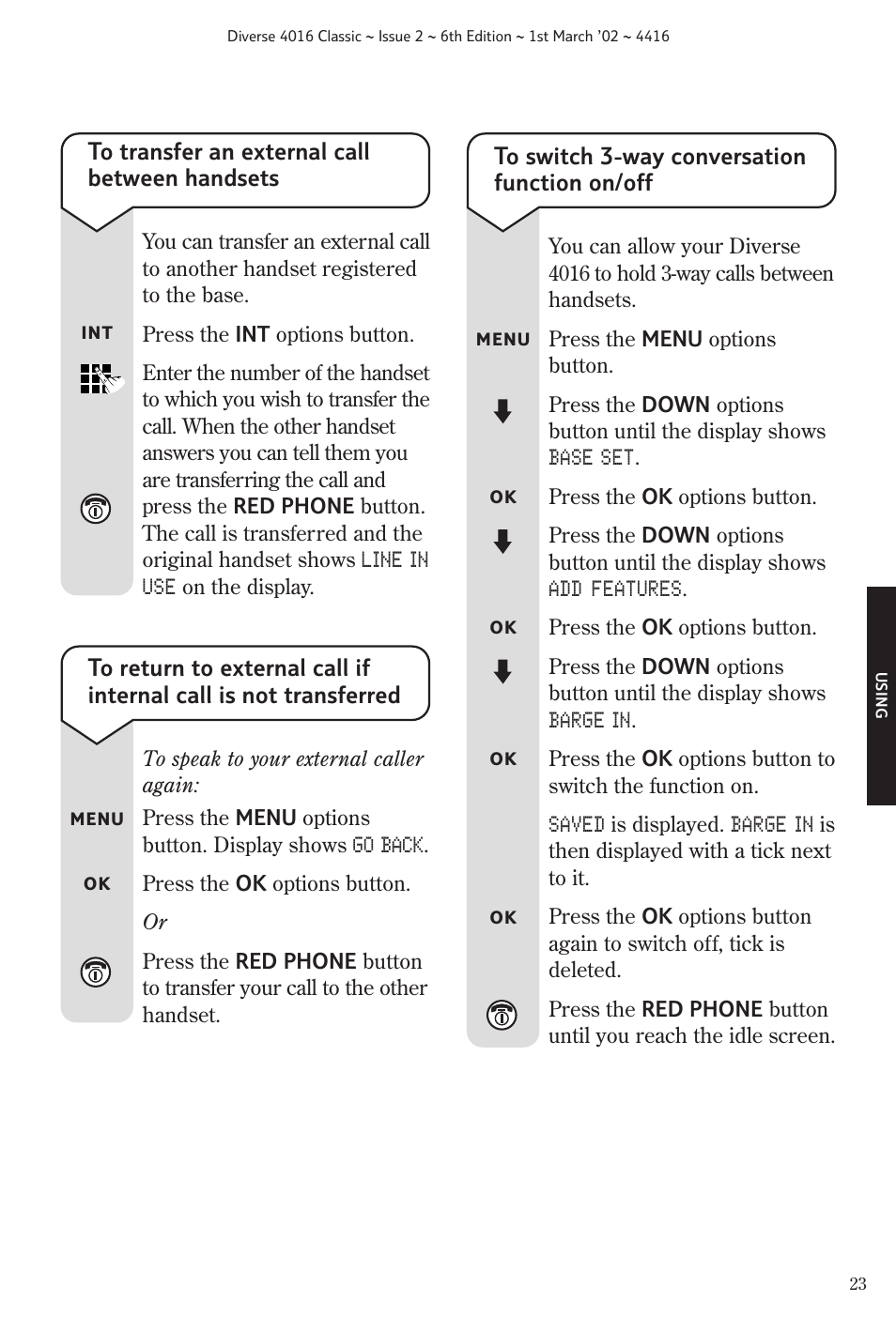 BT 4016 Classic User Manual | Page 25 / 57