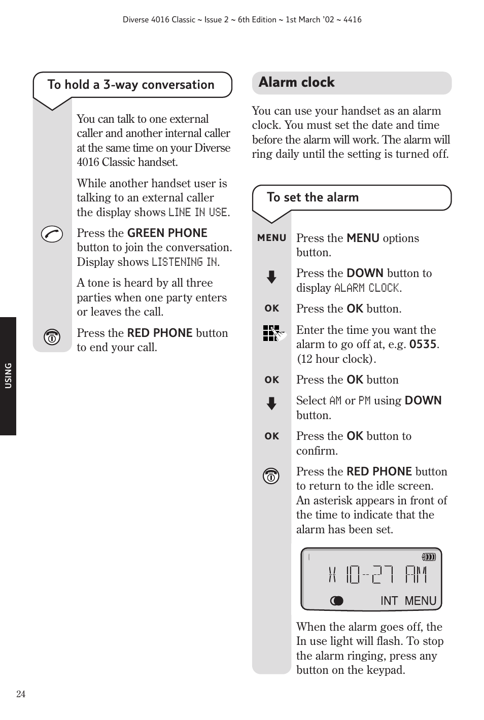 Alarm clock | BT 4016 Classic User Manual | Page 26 / 57