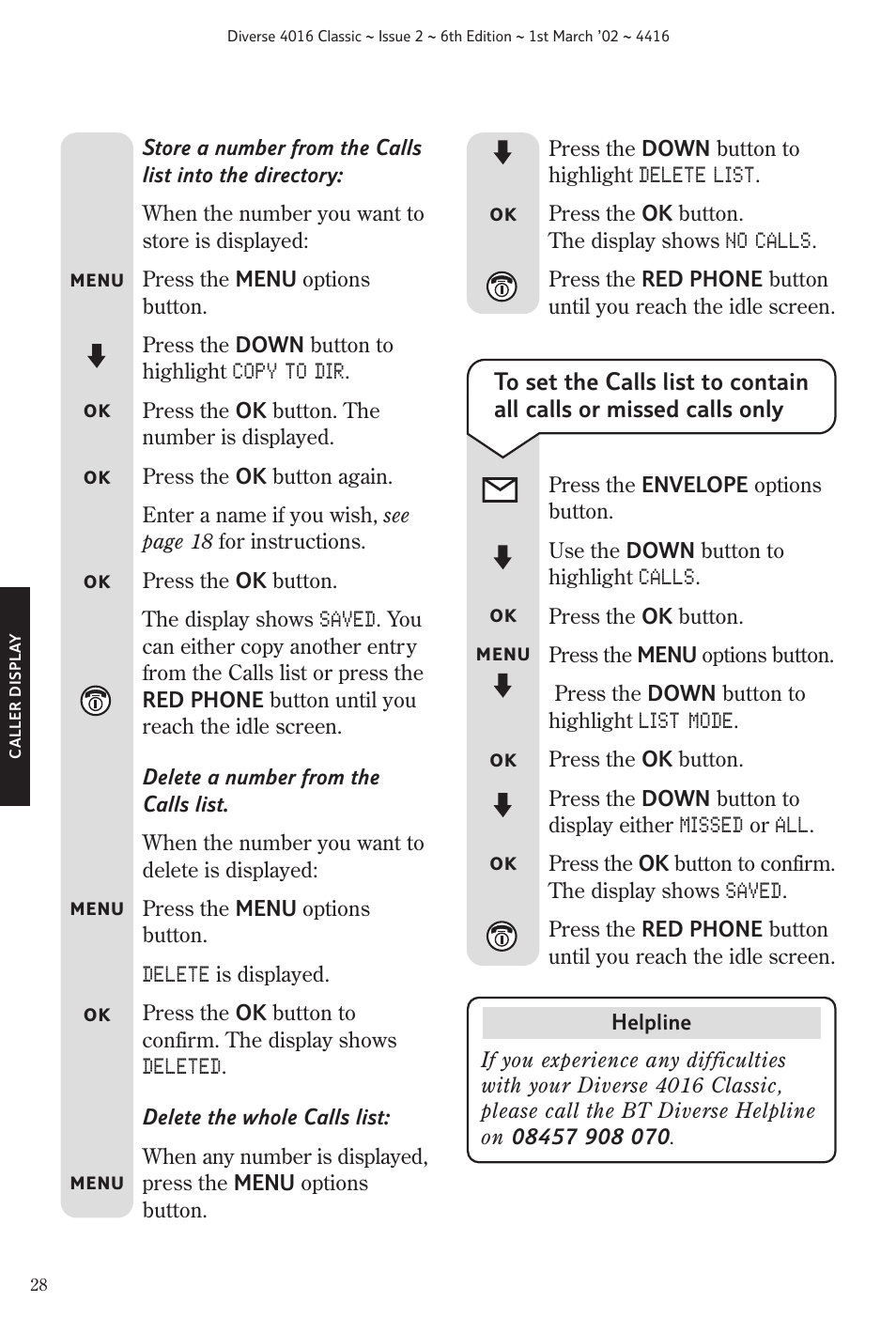 BT 4016 Classic User Manual | Page 30 / 57
