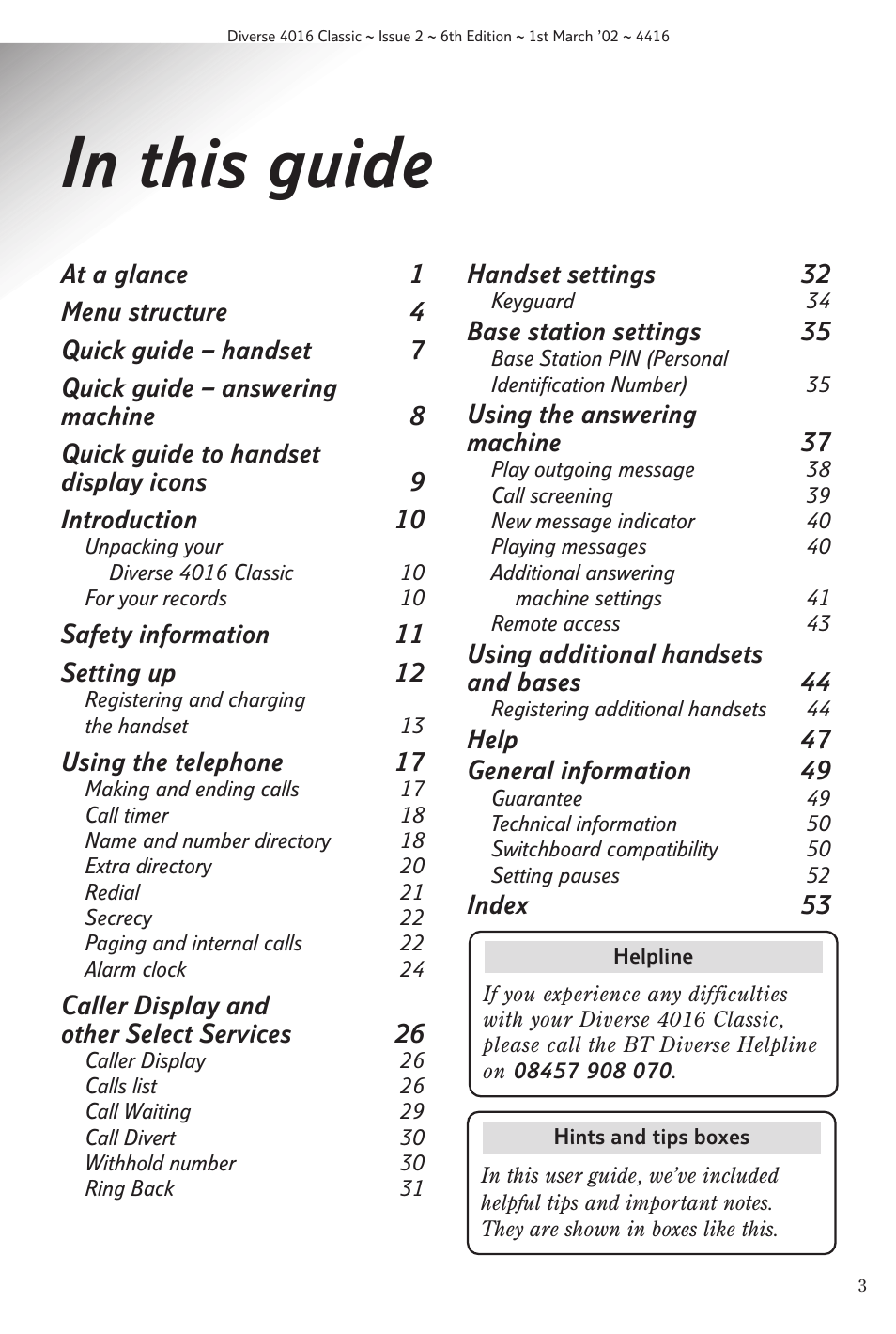 BT 4016 Classic User Manual | Page 5 / 57