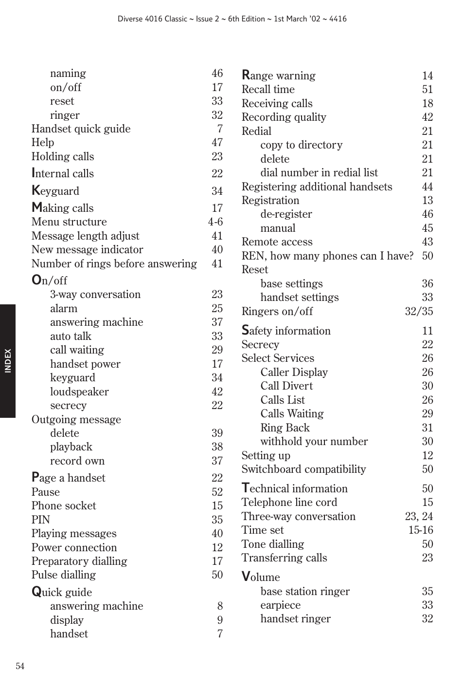 BT 4016 Classic User Manual | Page 56 / 57