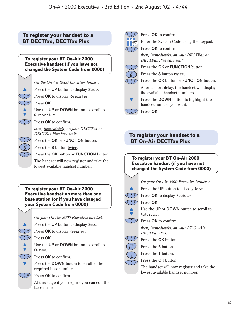 BT 2000 Executive User Manual | Page 11 / 25