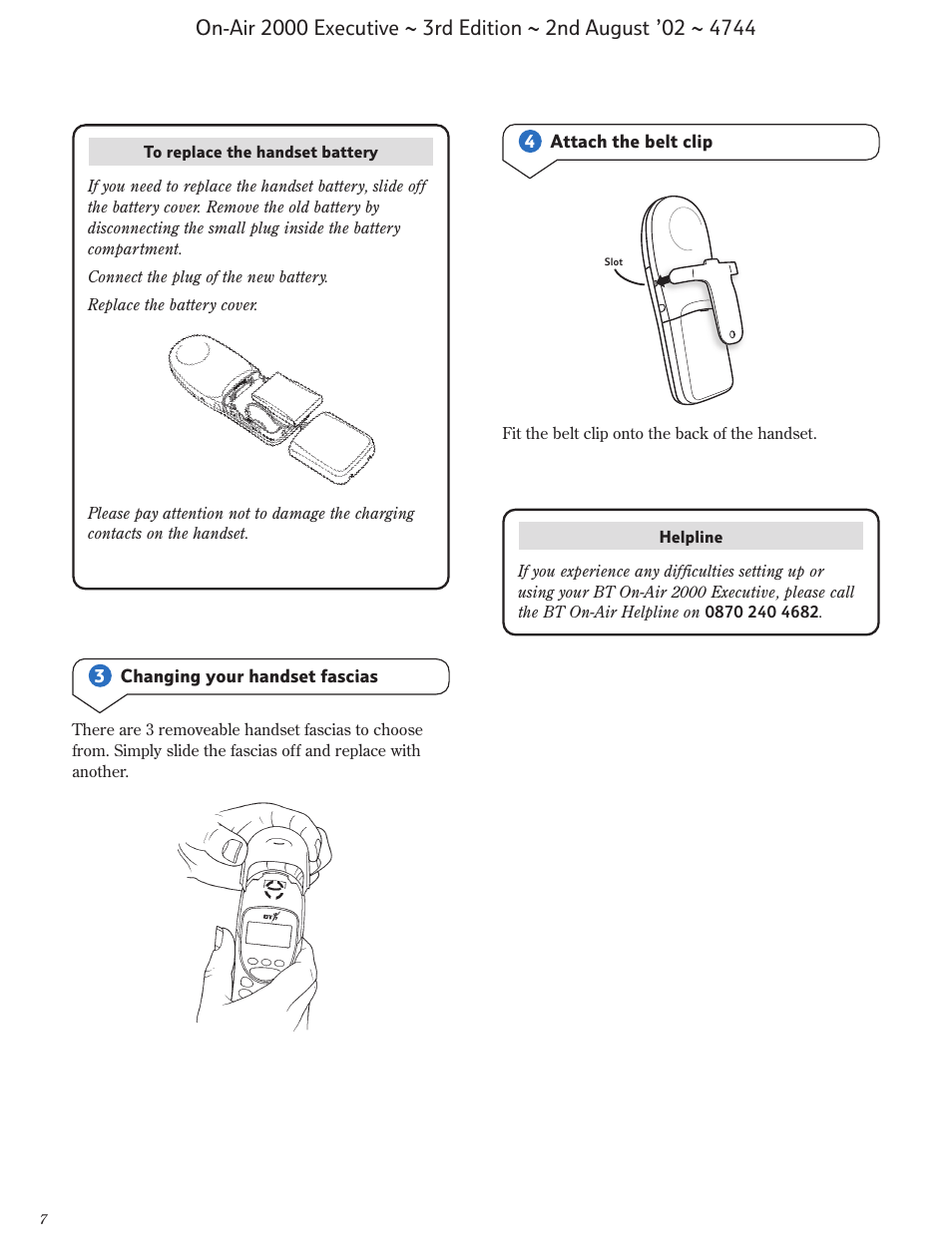 BT 2000 Executive User Manual | Page 8 / 25