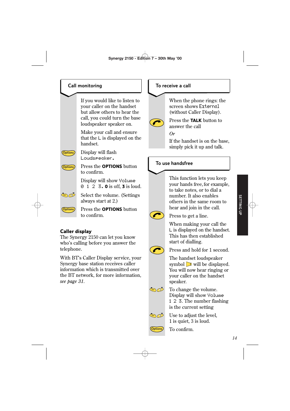 BT Synergy 2150 User Manual | Page 19 / 60