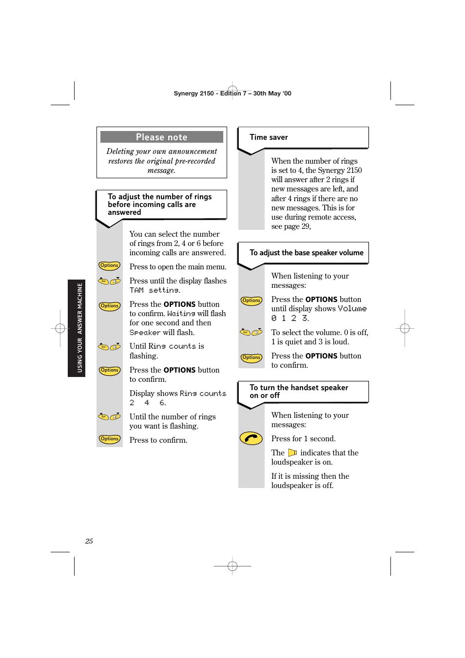 BT Synergy 2150 User Manual | Page 30 / 60