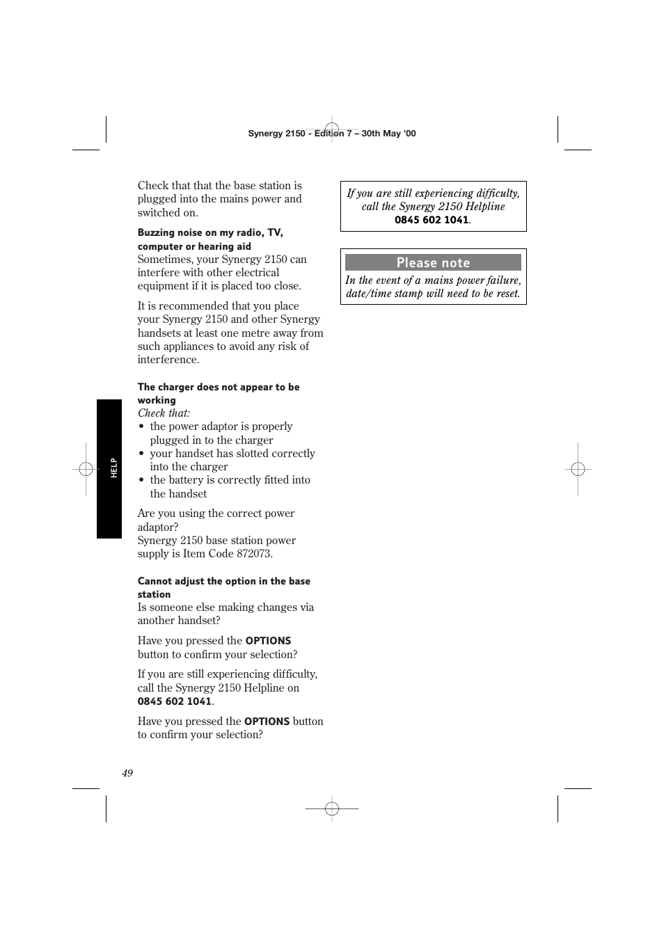 BT Synergy 2150 User Manual | Page 54 / 60