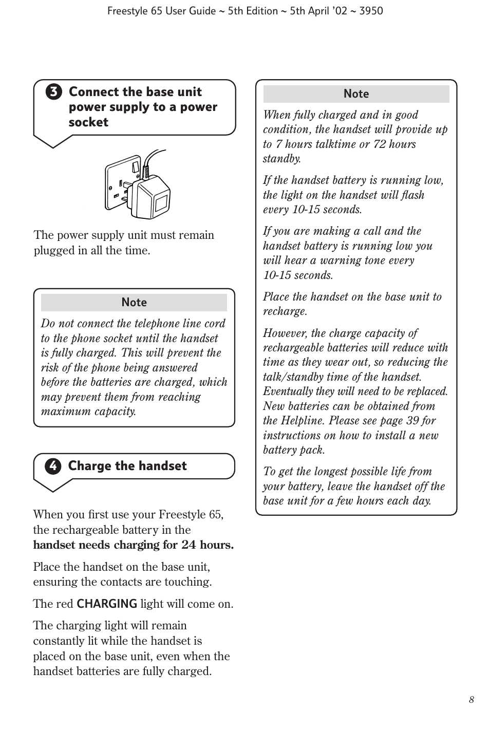 BT Freestyle 65 User Manual | Page 11 / 54