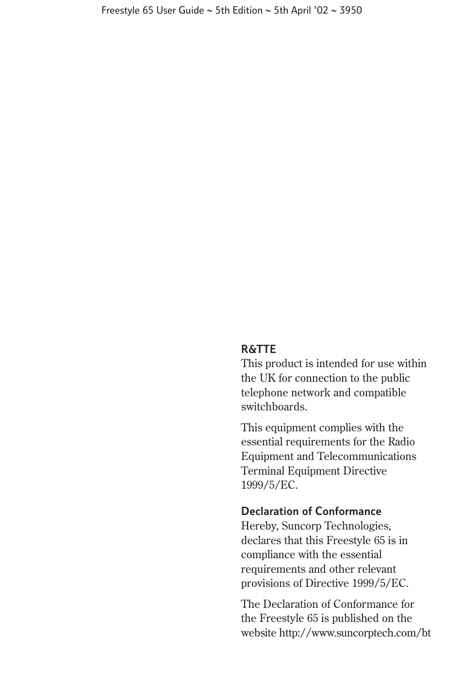 BT Freestyle 65 User Manual | Page 53 / 54