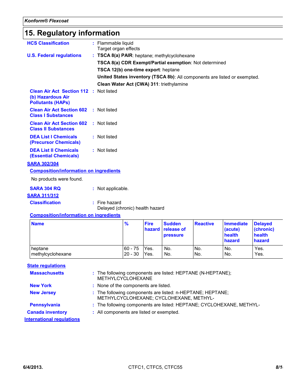 Regulatory information | Chemtronics Konform Flexcoat CTFC5 User Manual | Page 8 / 10