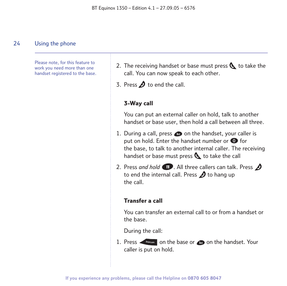 BT EQUINOX 1350 User Manual | Page 24 / 102