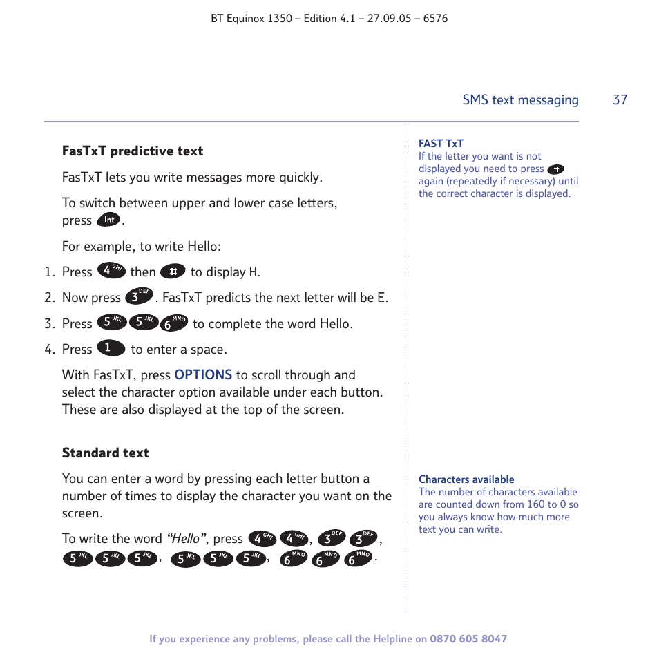 BT EQUINOX 1350 User Manual | Page 37 / 102