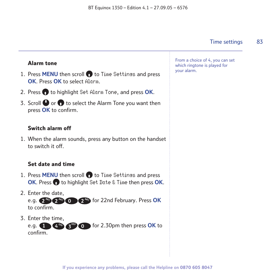 BT EQUINOX 1350 User Manual | Page 83 / 102