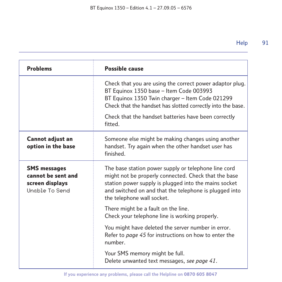 BT EQUINOX 1350 User Manual | Page 91 / 102