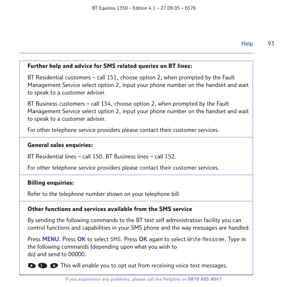 BT EQUINOX 1350 User Manual | Page 93 / 102