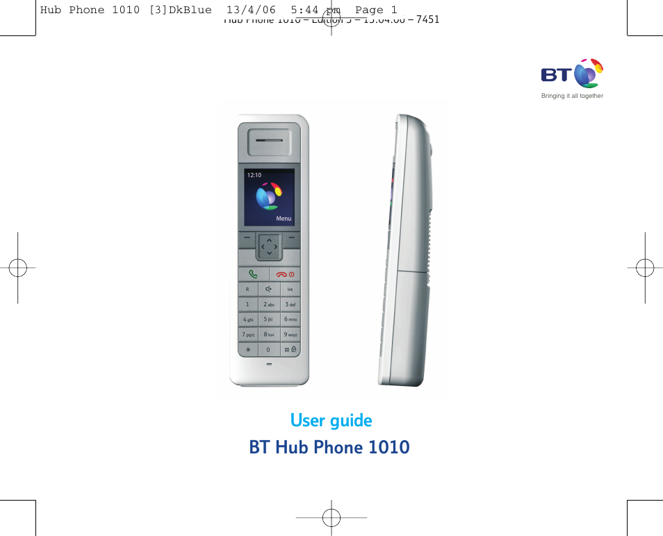 BT Hub Phone 1010 User Manual | 74 pages