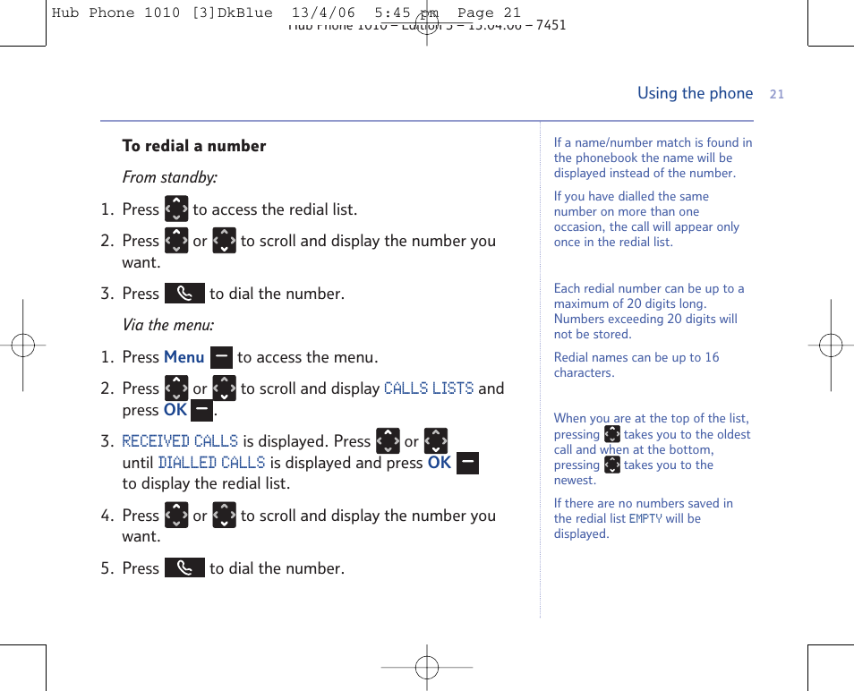 BT Hub Phone 1010 User Manual | Page 21 / 74
