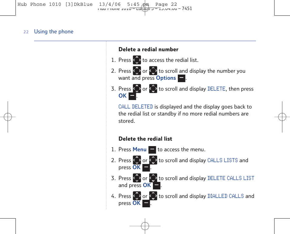 BT Hub Phone 1010 User Manual | Page 22 / 74