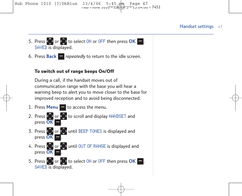 BT Hub Phone 1010 User Manual | Page 47 / 74