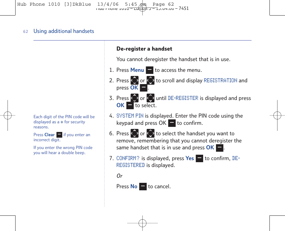 BT Hub Phone 1010 User Manual | Page 62 / 74