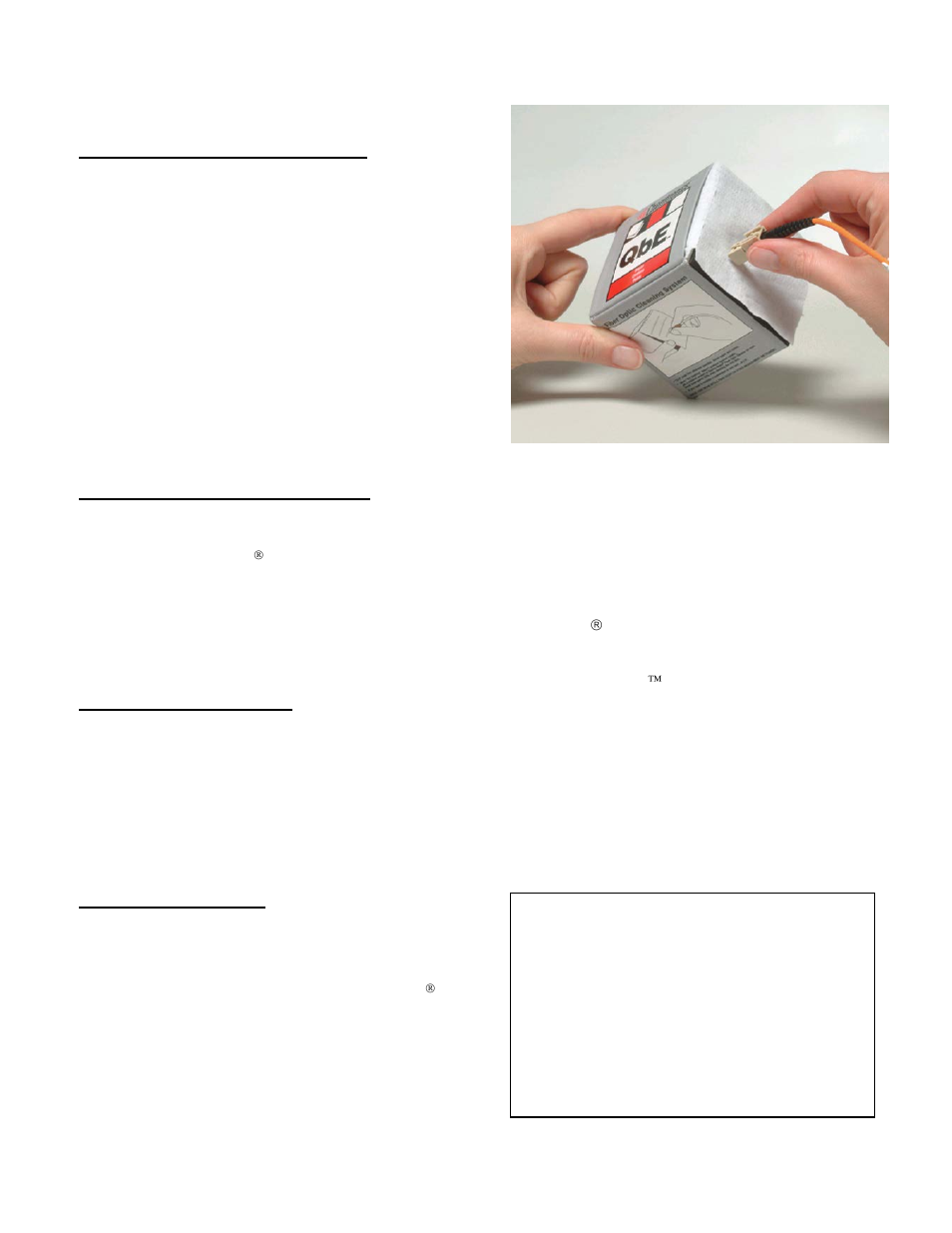 Ith the qbe, Buffer gel removal | Chemtronics QbE Cleaning Platform QBE User Manual | Page 2 / 2