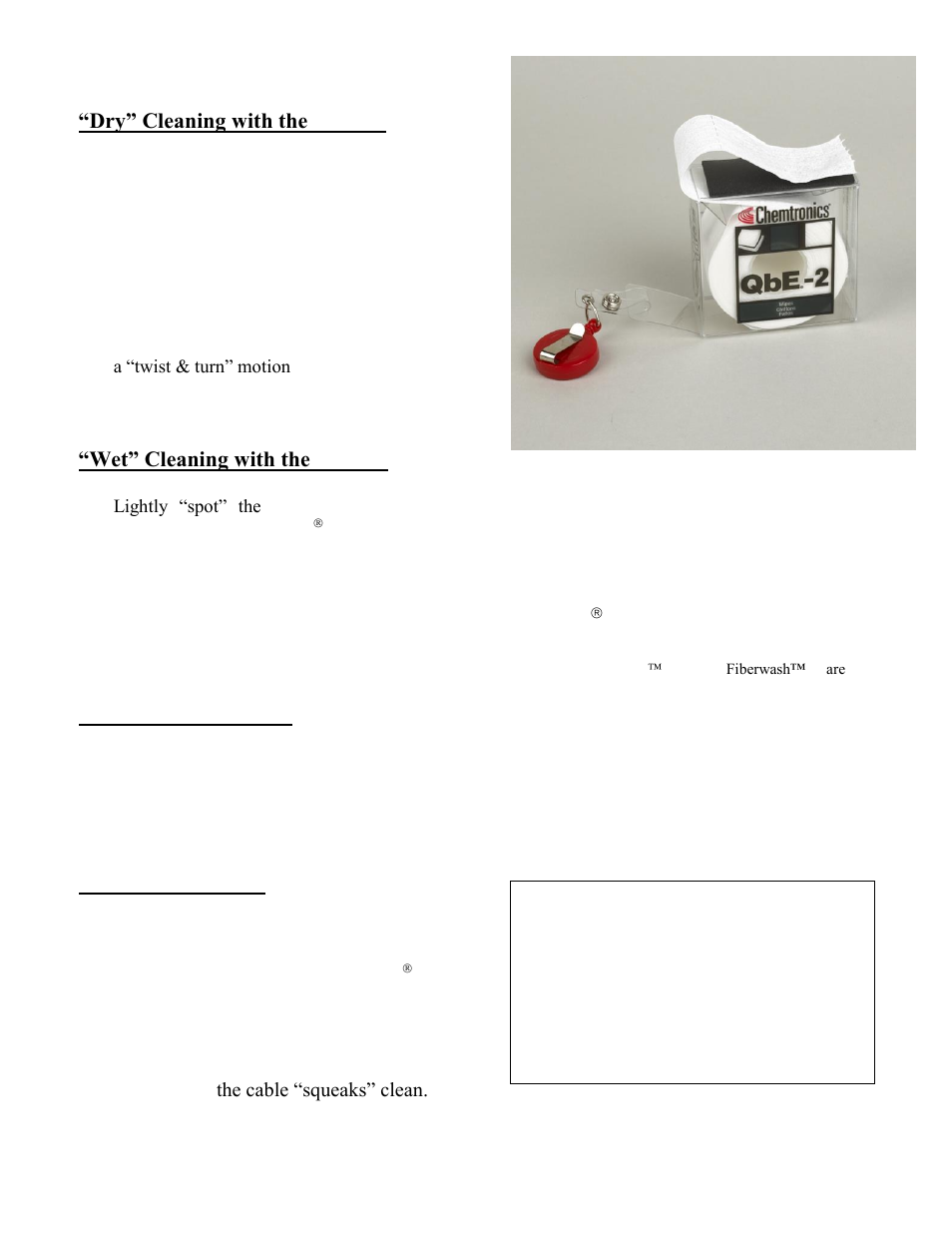 Chemtronics QbE-2 User Manual | Page 2 / 2