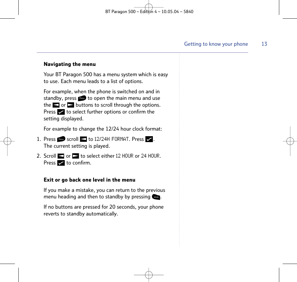 BT PARAGON 500 User Manual | Page 13 / 61