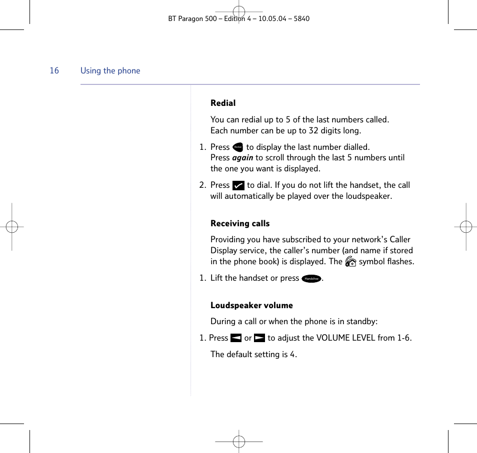 BT PARAGON 500 User Manual | Page 16 / 61