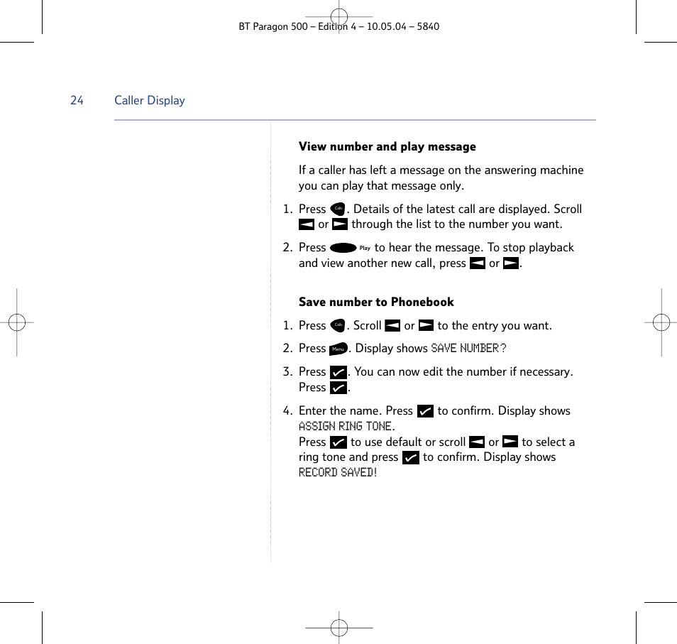 BT PARAGON 500 User Manual | Page 24 / 61