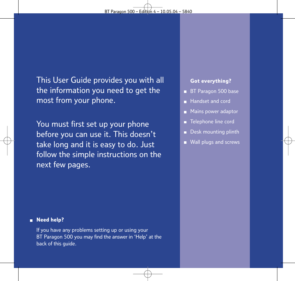 BT PARAGON 500 User Manual | Page 3 / 61